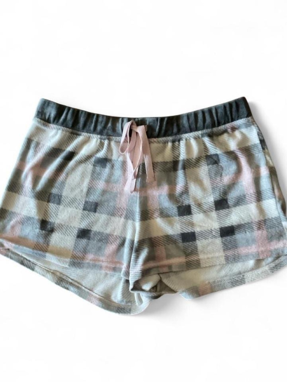 NWOT Jenni Plaid Lounge Shorts in Pink and Gray